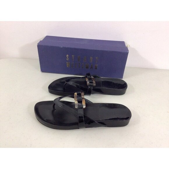 Stuart Weitzman Leather Sandals Flats Womens 7 - Picture 7 of 10